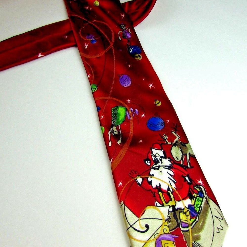Jerry Garcia Big Finish Christmas Tie Santa Claus